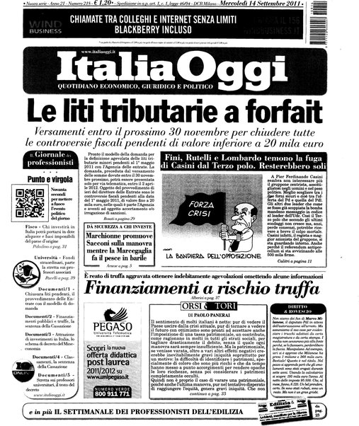 Italia oggi : quotidiano di economia finanza e politica